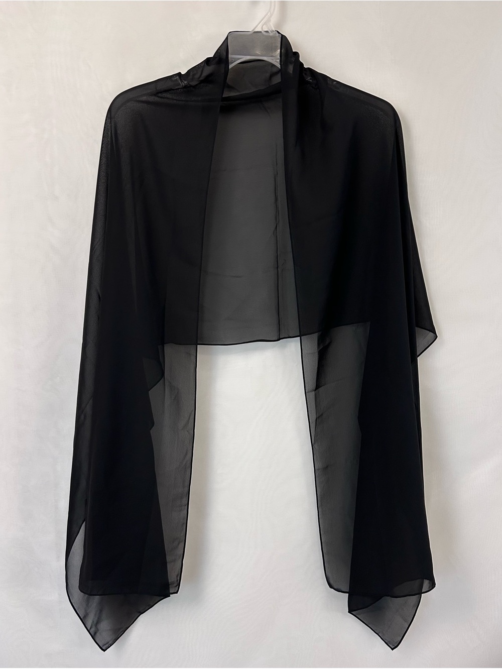 New Black Sheer Black Chiffon Scarf Wrap Shawl